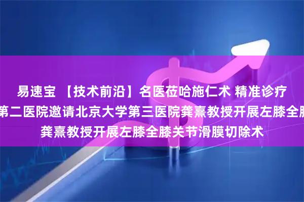 易速宝 【技术前沿】名医莅哈施仁术 精准诊疗护安康 哈尔滨市第二医院邀请北京大学第三医院龚熹教授开展左膝全膝关节滑膜切除术