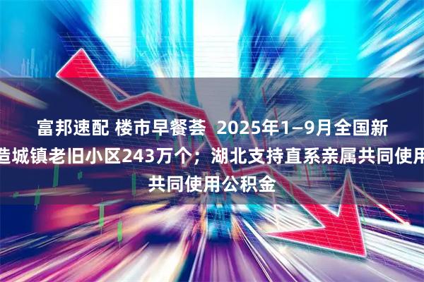 富邦速配 楼市早餐荟 2025年1—9月全国新开工改造城镇老旧小区243万个;湖北支持直系亲属共同使用公积金